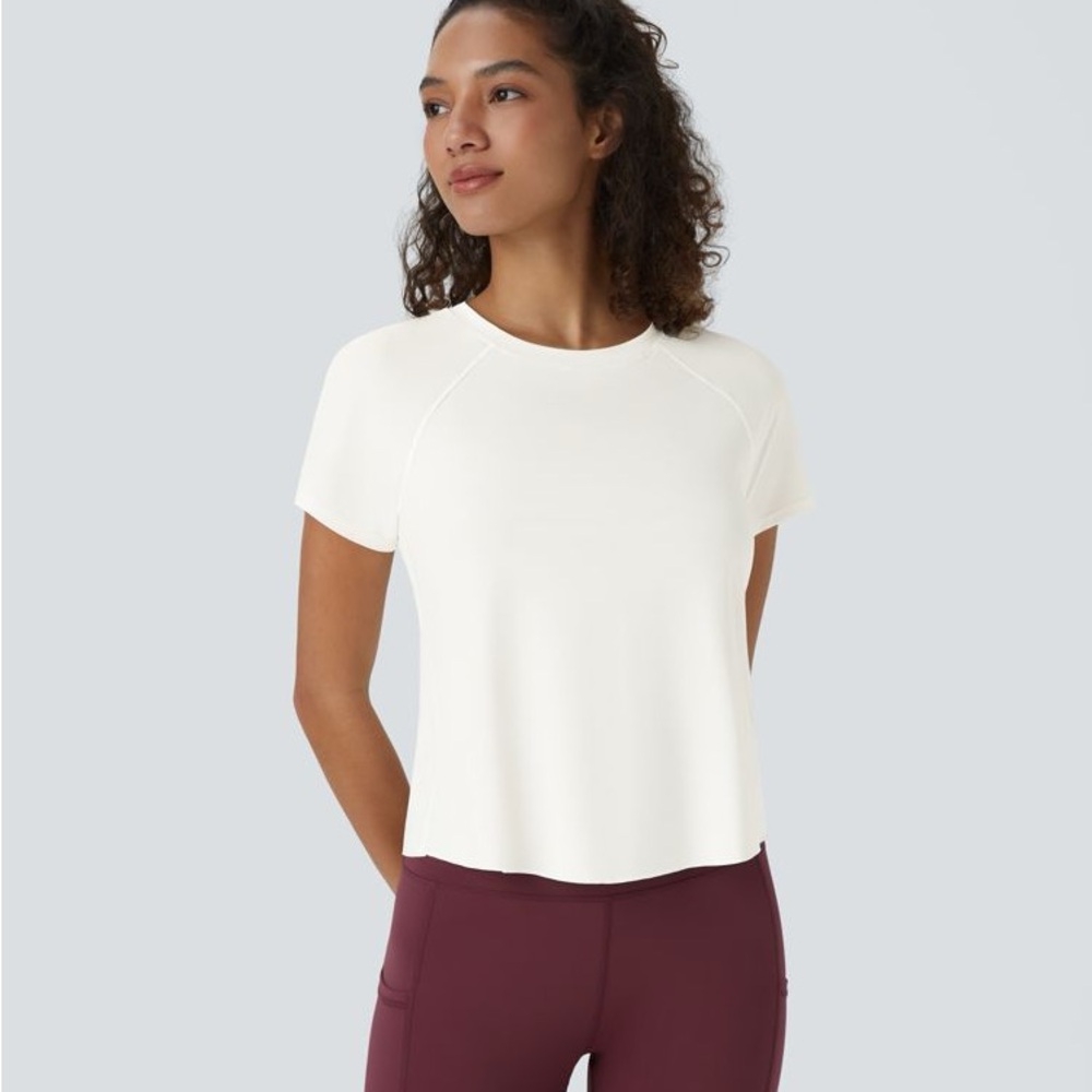 HALARA Women's White Short Sleeve Tee